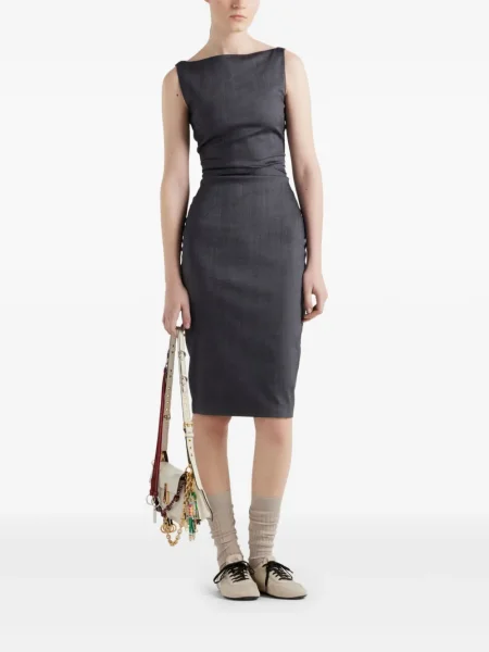 Rochie Prada de costum stretch gri