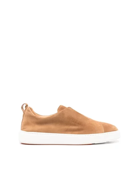 Sneakersy Santoni casual brązowe