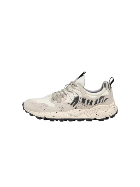 Sneakersy Flower Mountain skórzane w kwiatki białe