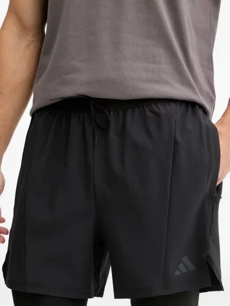 Prugaste teretana kratke hlače Adidas s printom plava