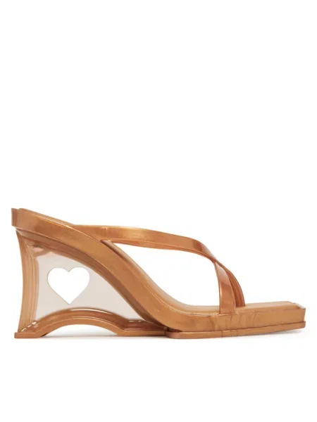 Джапанки Melissa MELISSA GLASS HEEL AD със скосена платформа златисто