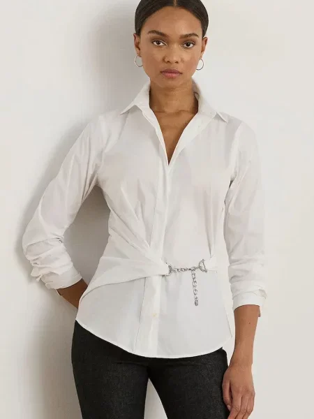 Lauren Ralph Lauren koszula regular z kołnierzykiem klasycznym biały