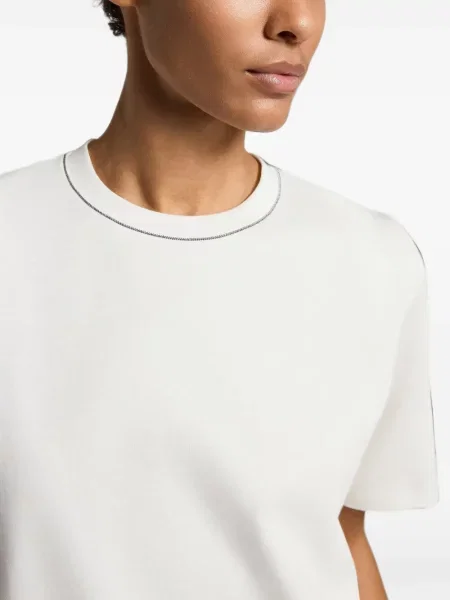 Tricou Peserico cu decolteu rotund alb