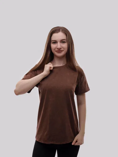 Футболка LUMO віскоза/поліестер коричневий