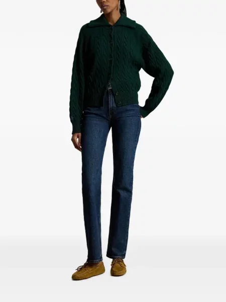 Pletený čepice Polo Ralph Lauren zelený