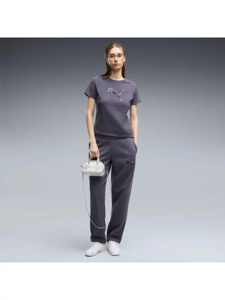 Spodnie dresowe z dzianiny dresowej Essentials Sequins Comfort PUMA szare