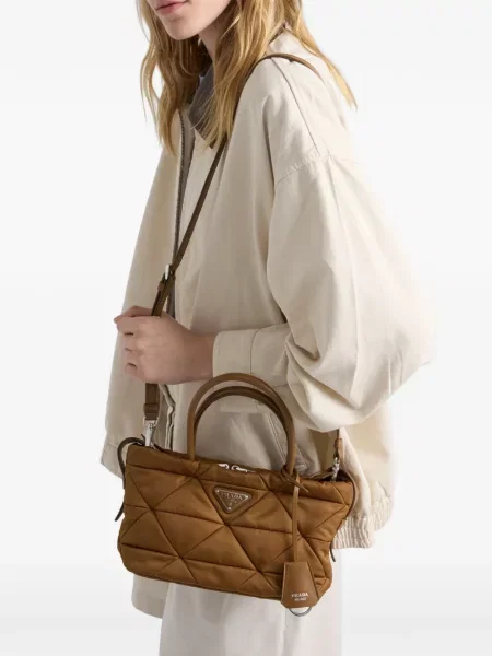 Geantă shopper Prada maro