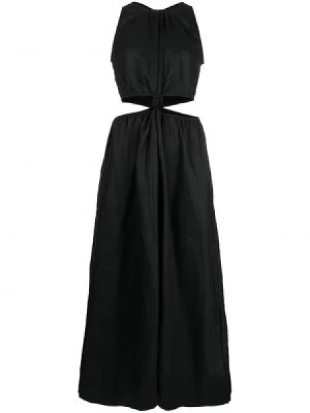 Rochie midi Faithfull The Brand până la genunchi de costum negru