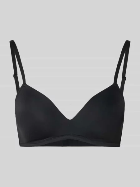 Biustonosz o kroju regular fit z zapięciem na haftkę Skiny czarny