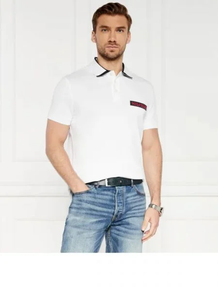 Tommy Hilfiger Tenisz póló EMBRO fehér