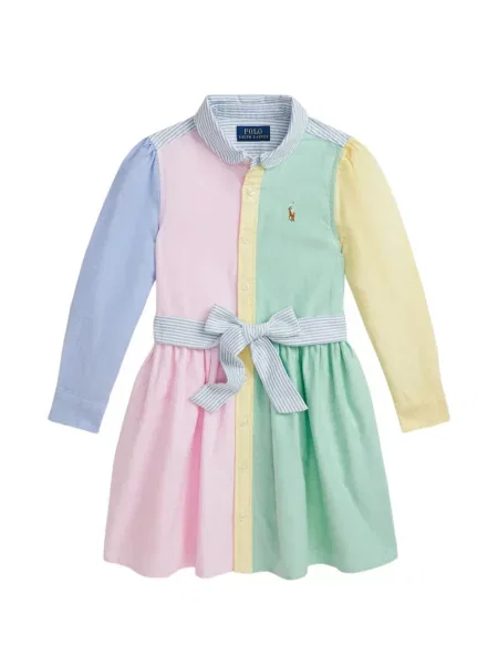 Sukienka koszulowa dziecięca Polo Ralph Lauren różowa