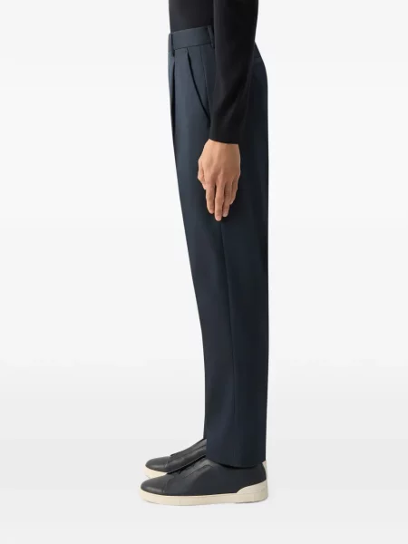Pantaloni Zegna de lână albastru
