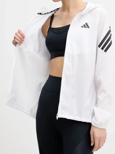 Бігова куртка adidas Performance демісезонна білий
