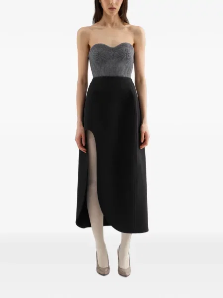 Fustă Jil Sander de lână negru