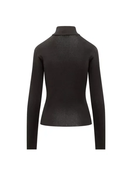 Sweter z golfem Courreges czarny
