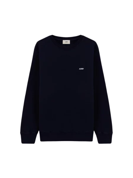 Haftowana bluza nierozpinana Autry z dekoltem w kształcie litery U niebieska