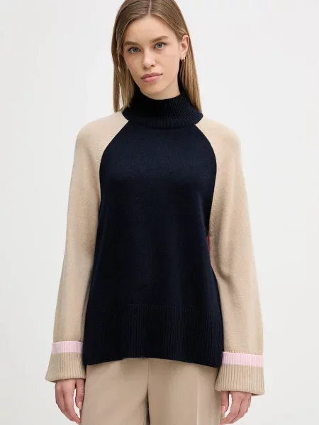 Barbour pulover din amestec de lână Wren cu guler bej