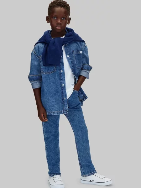 Calvin Klein Jeans дънки за деца Dad синьо