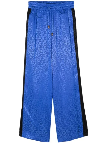 Pantaloni Just Cavalli din jacard albastru