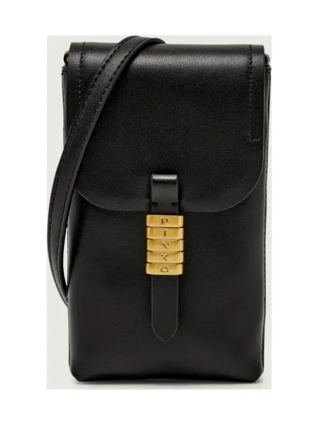 Geanta de piele Pinko din piele negru