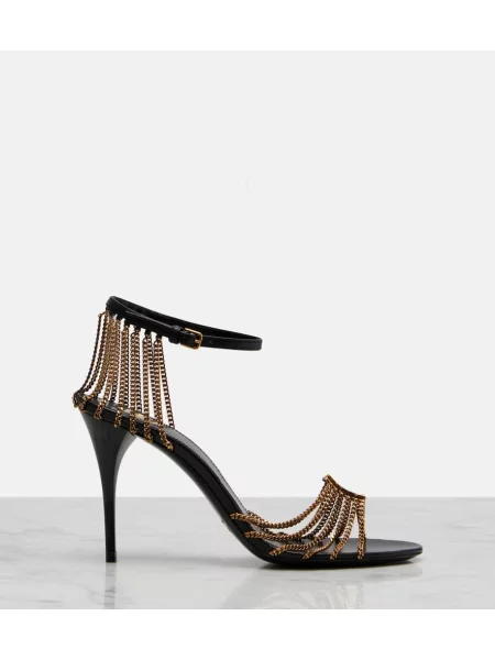 Sandale Saint Laurent din piele negru