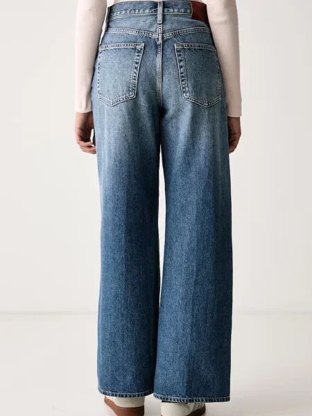 Calvin Klein Jeans jeansy wide leg niebieskie
