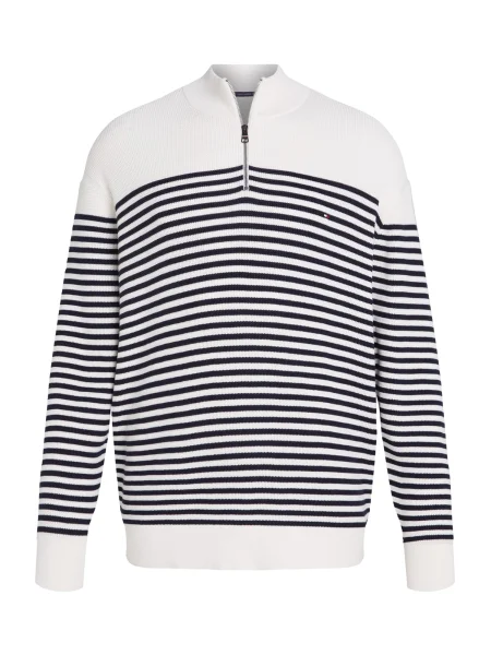 Tommy Hilfiger Big & Tall Pulover negru alb