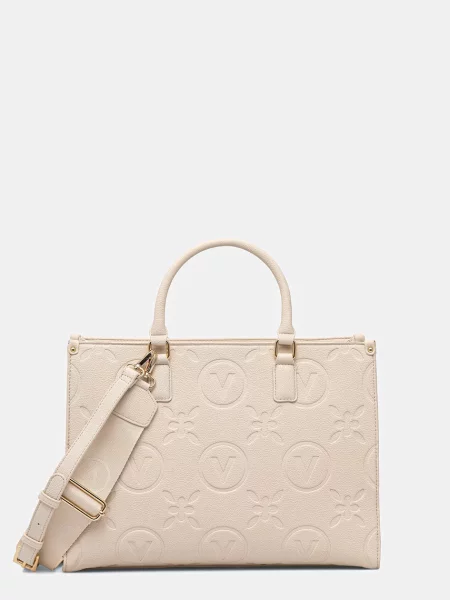 Geantă shopper Valentino din piele bej
