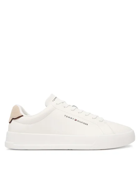 Sneakers Tommy Hilfiger Th Court Lth Detail Ess Alb bej