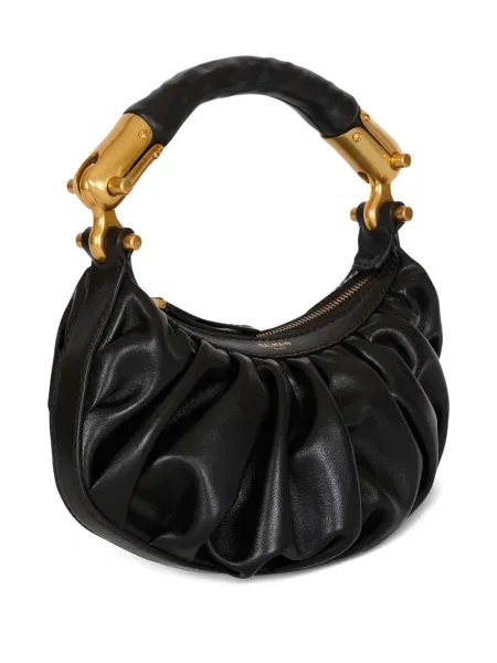 Geanta de piele Balmain din piele negru