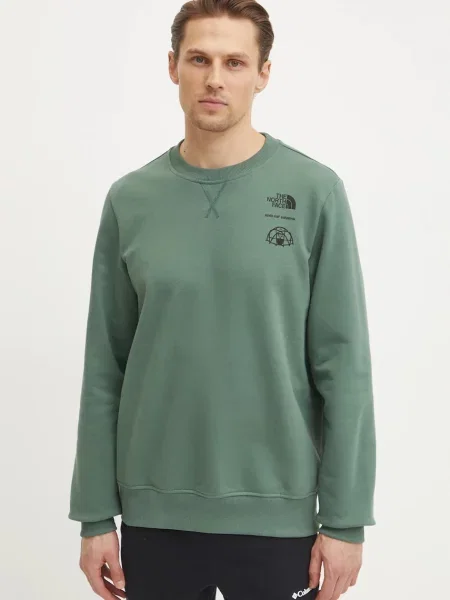 Суитчър The North Face с принт зелено