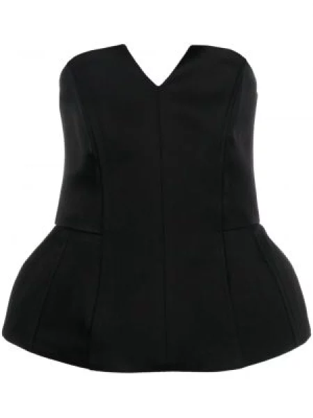 Cu peplum top V:pm Atelier din satin negru