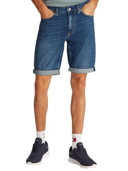 Kratke traper hlače Calvin Klein plava