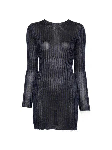 Lung rochie Missoni tricotate negru