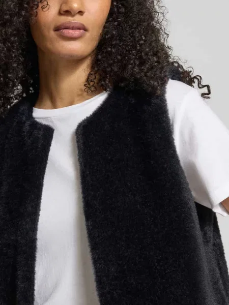 Kamizelka o regularnym kroju w imitacji futra Tom Tailor