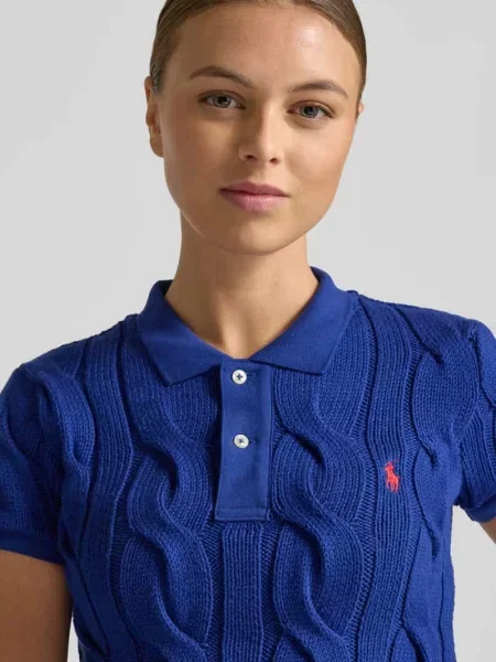Koszulka polo z wyhaftowanym logo Polo Ralph Lauren niebieskie