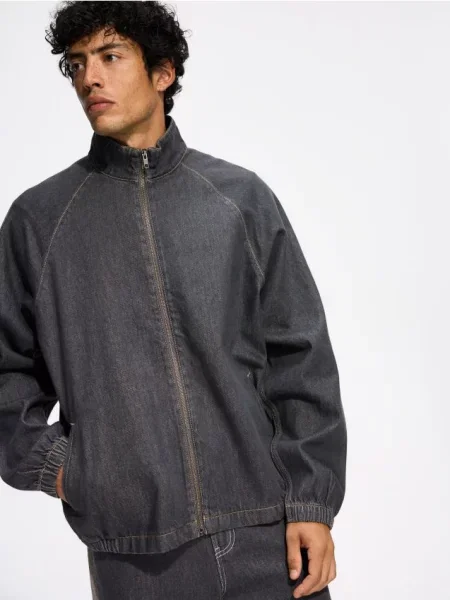 Reserved Jachetă din denim gri