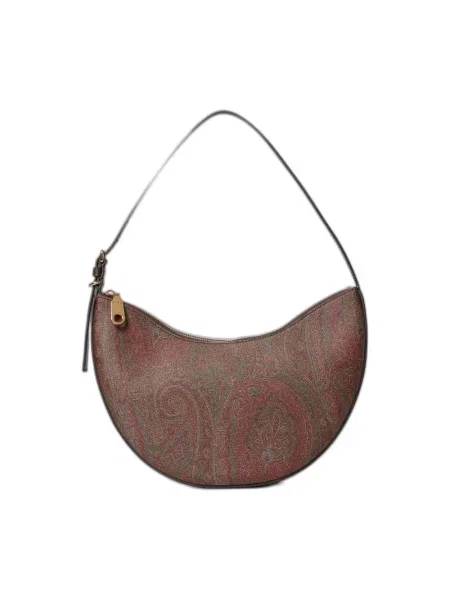 Torebka hobo Etro z nadrukiem z wzorem paisley brązowa