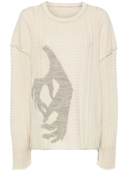 Pulover Y's de lână alb