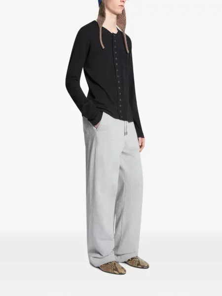 Cardigan Dries Van Noten din jerseu negru