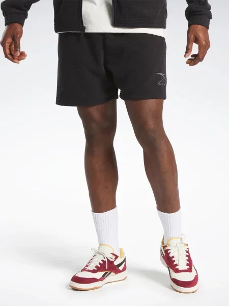 Baschet pantaloni scurți Reebok din material terry negru