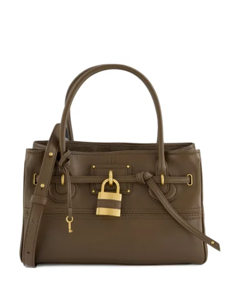 Geantă shopper Chloé din piele maro