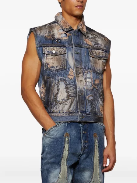 Vestă Thug Club zdrențuiți albastru