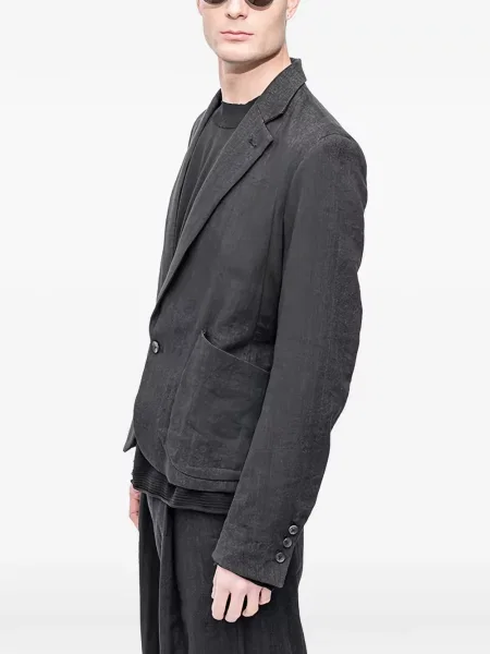 Sacou The Viridi-anne cu model herringbone negru