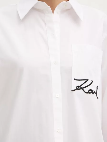 Сорочка Karl Lagerfeld relaxed класичний комір білий