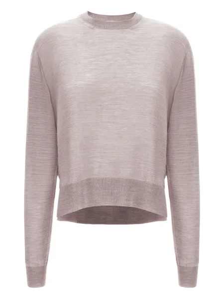 Pulover Jil Sander cu decolteu rotund roz