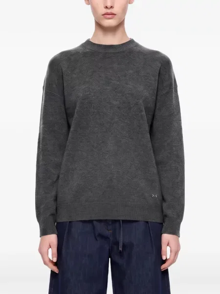 Pulover Victoria Beckham cu autograf gri