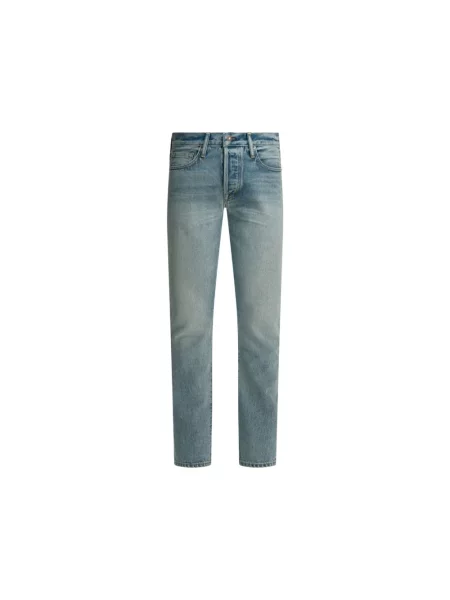 Jeansy straight leg Tom Ford niebieskie