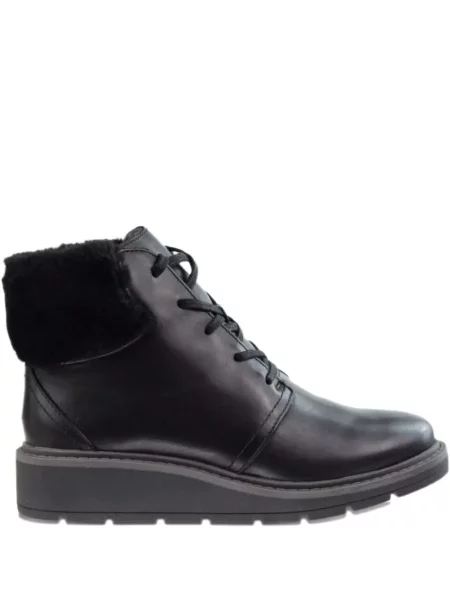 Botine Clarks Originals cu șireturi din dantelă negru