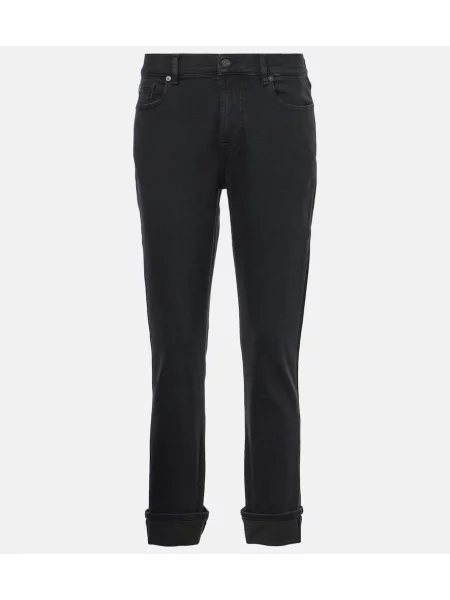 Jeansy skinny 7 For All Mankind z niską talią czarne